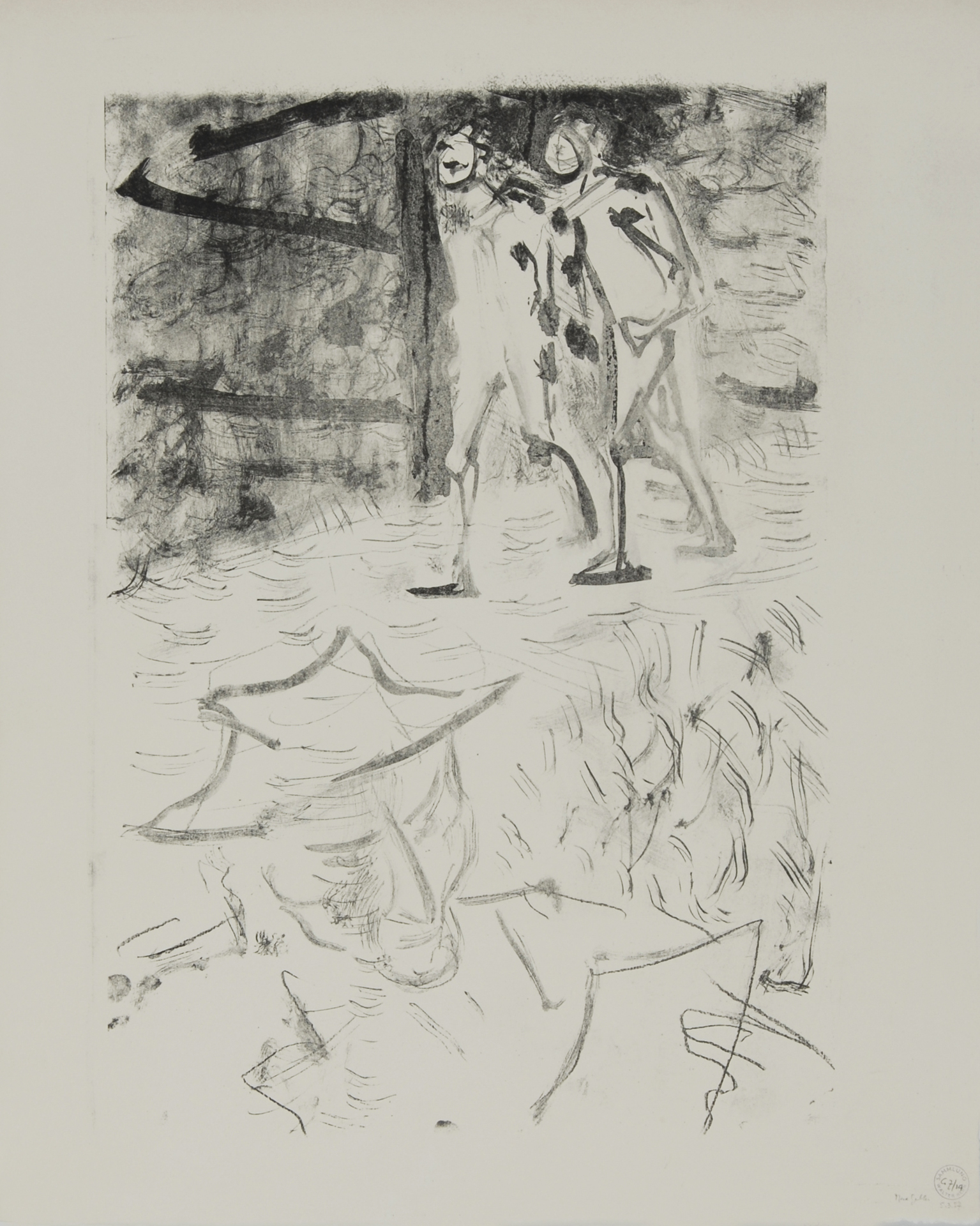 Max Gubler, 7 sheets: An der Landstrasse (4); Untitled (3)