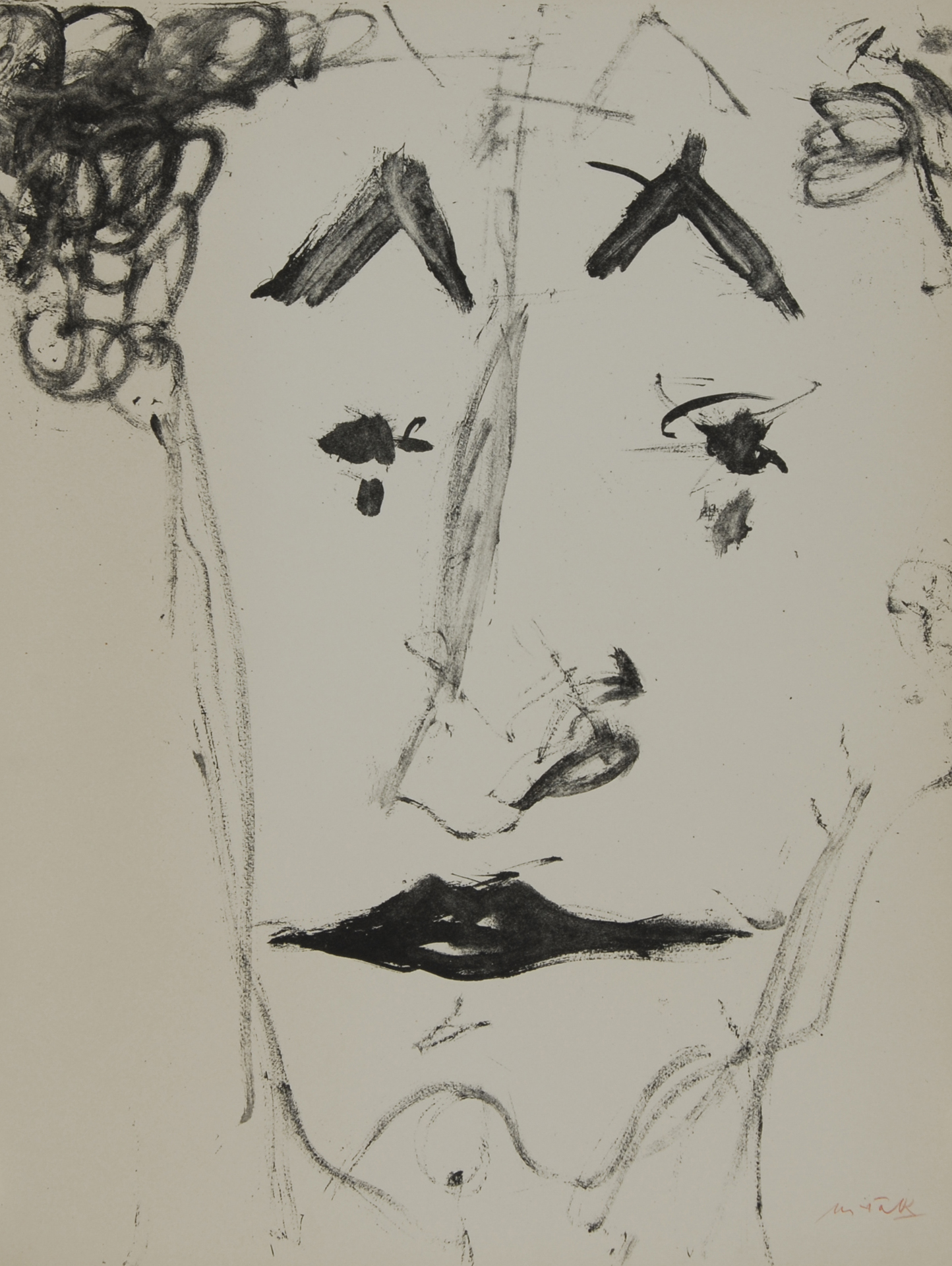 Hans Falk, Mappe. Hans Falk zeichnet Marcel Marceau