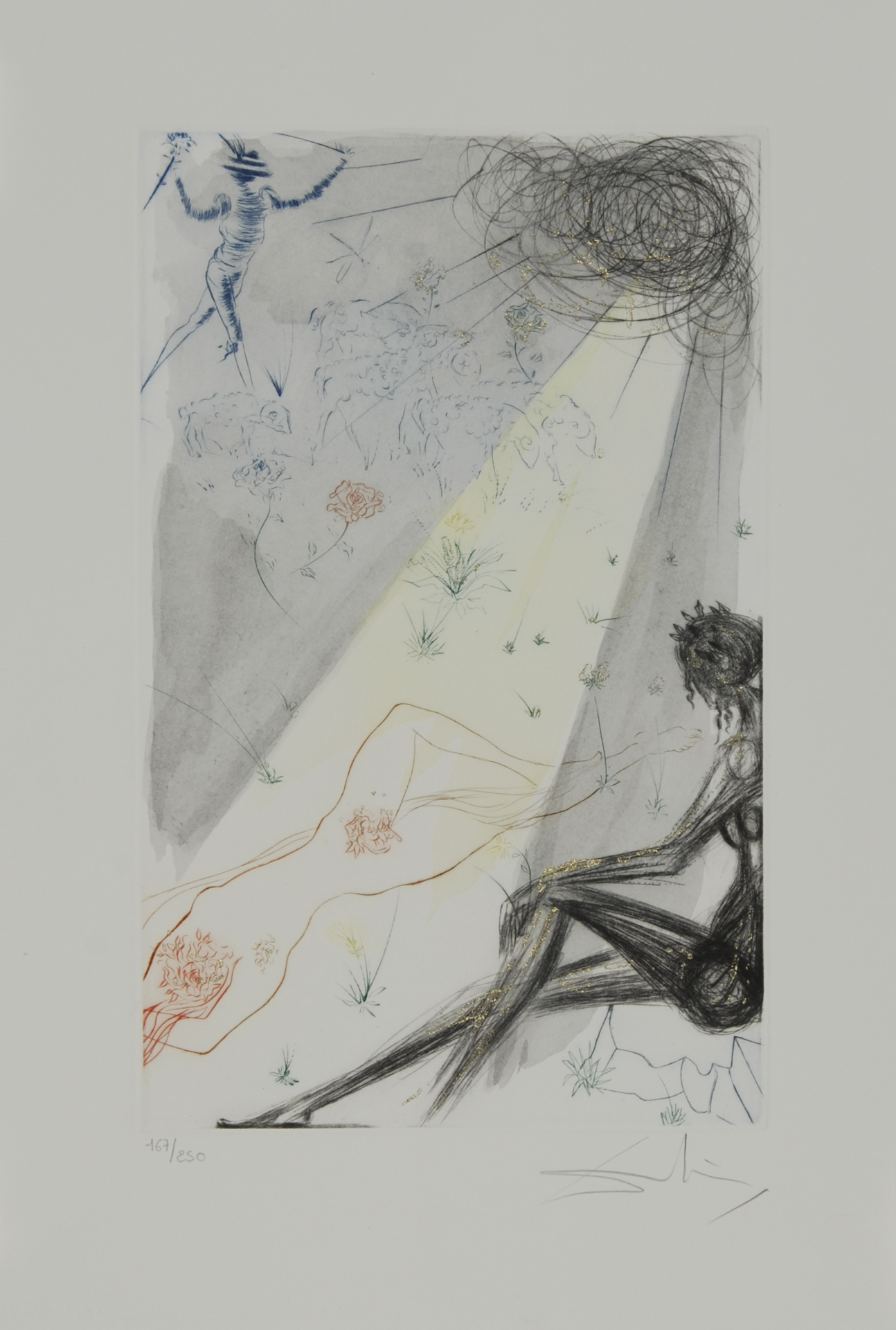 Salvador Dalí, Die Schafherde, from "Das Hohe Lied des Salamon"