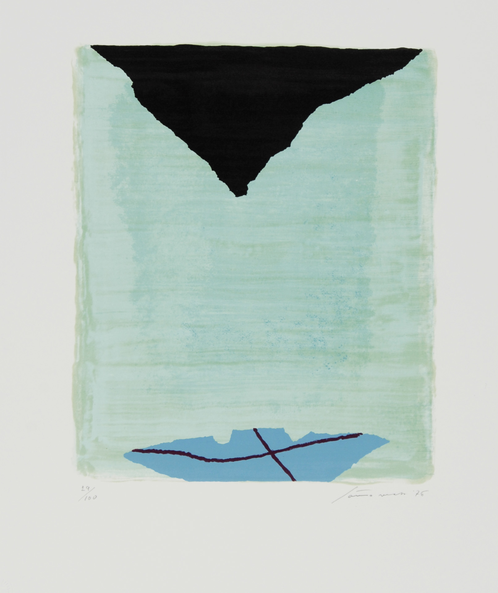 Giuseppe Santomaso, 2 sheets: Senza titolo, 1972; Senza titolo
