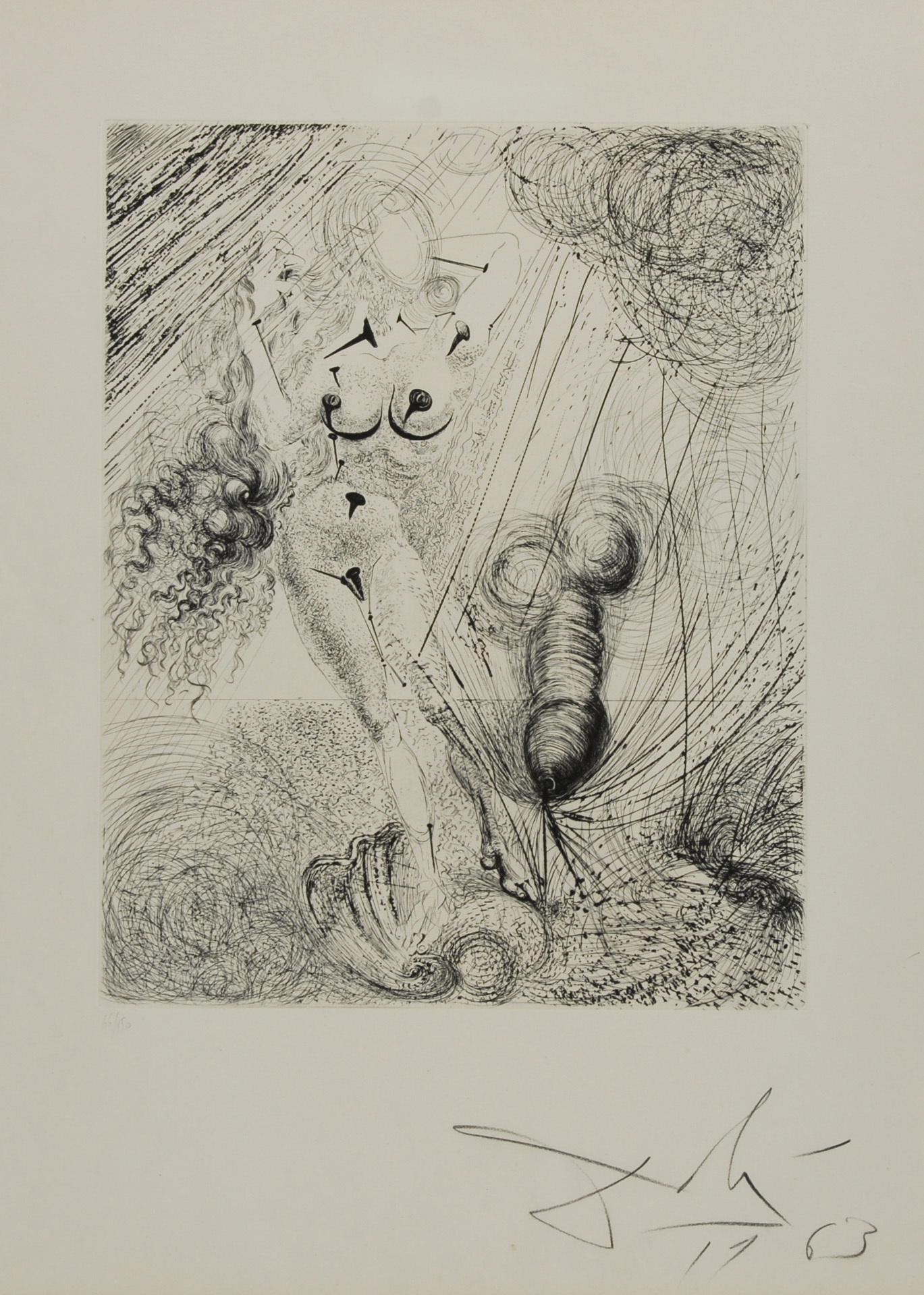 Salvador Dalí, Aphrodite, from "Mythologie"