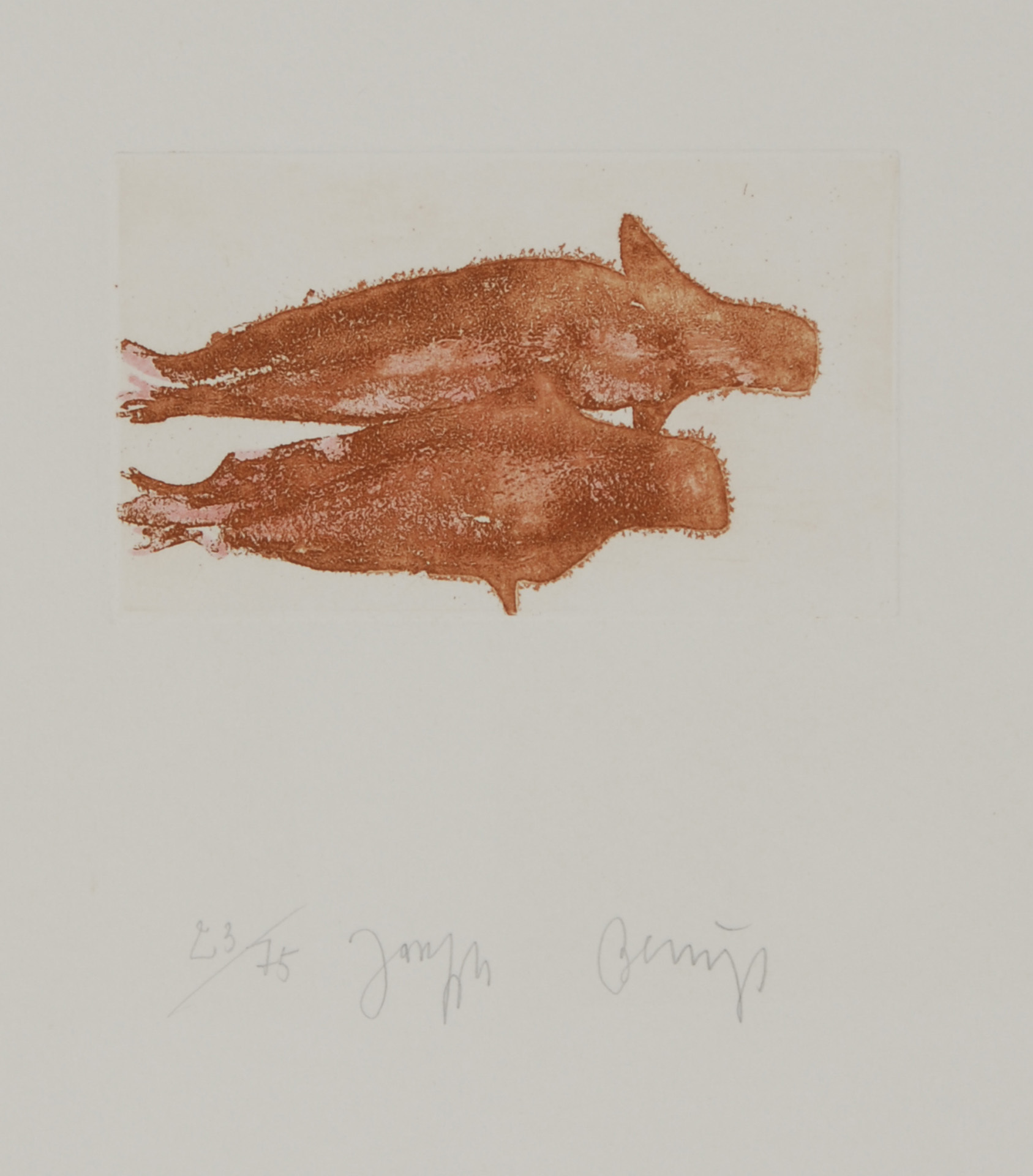 Joseph Beuys, Meerengel zwei Robben, from "Suite Zirkulationszeit"
