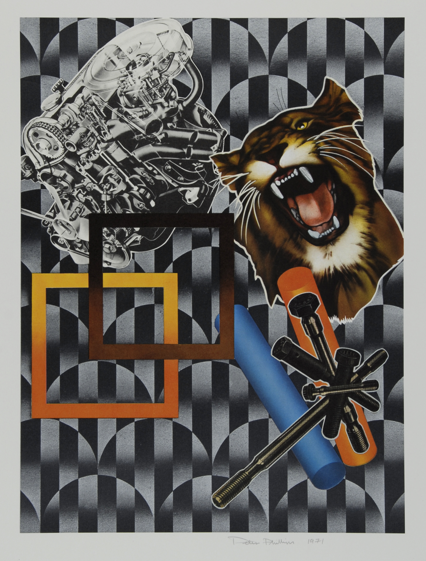 Peter Phillips, 2 sheets: Untitled, 1970; 1971