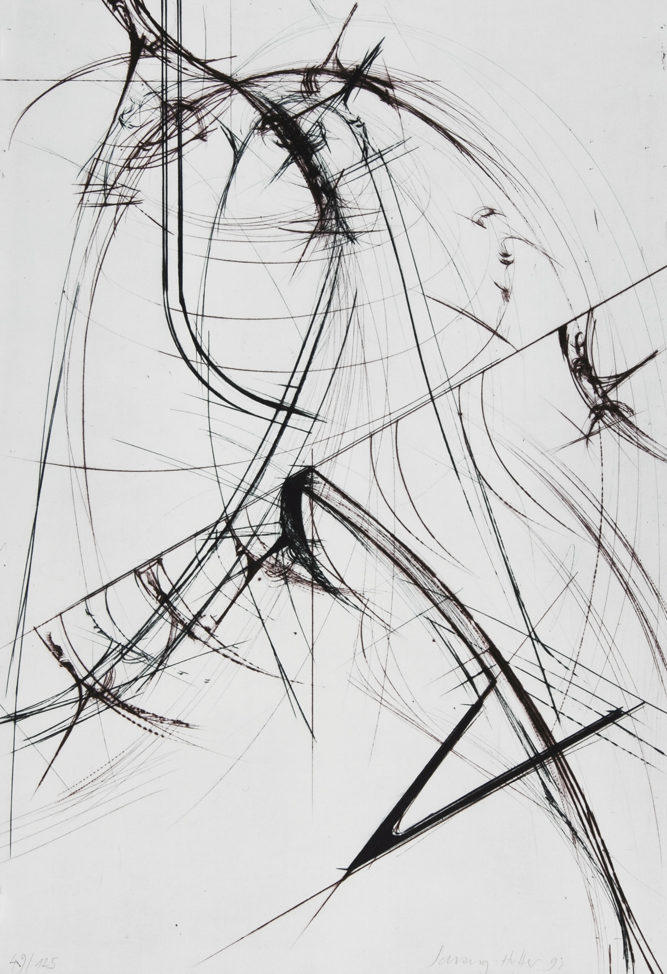 Schang Hutter, 2 Blätter: Figuren, 1981; Ohne Titel