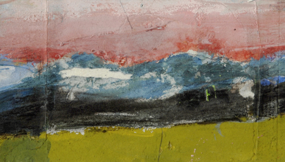 Hommage à Hodler, Mönch und Jungfrau im Abendrot