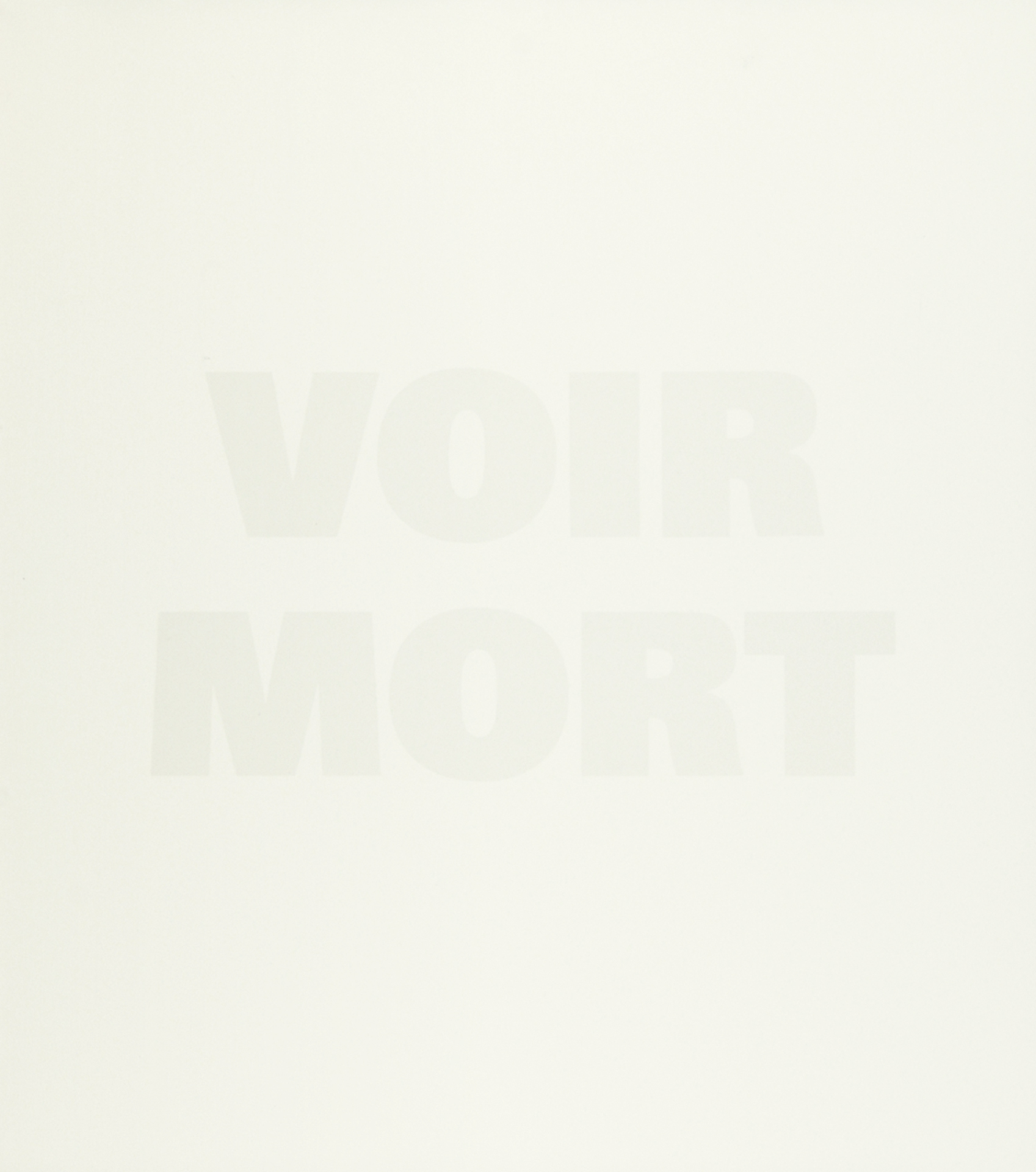 Rémy Zaugg, Voir Mort