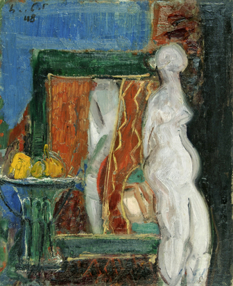 Nature morte avec sculpture