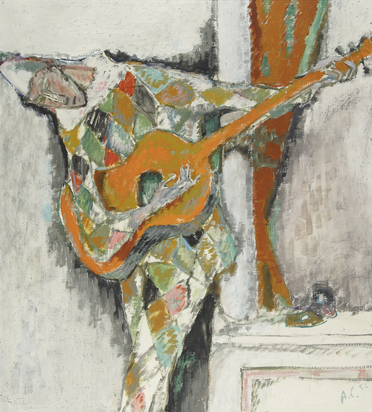 Harlekin mit Gitarre