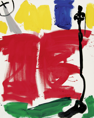 Giacometti vor Berliner Mauer IV