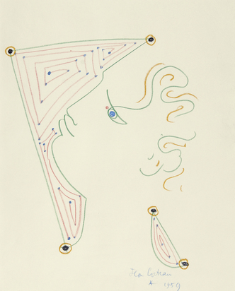 Profil d'Orphée aux arabesques