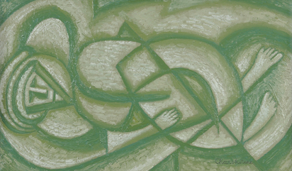 Figure vert en repos