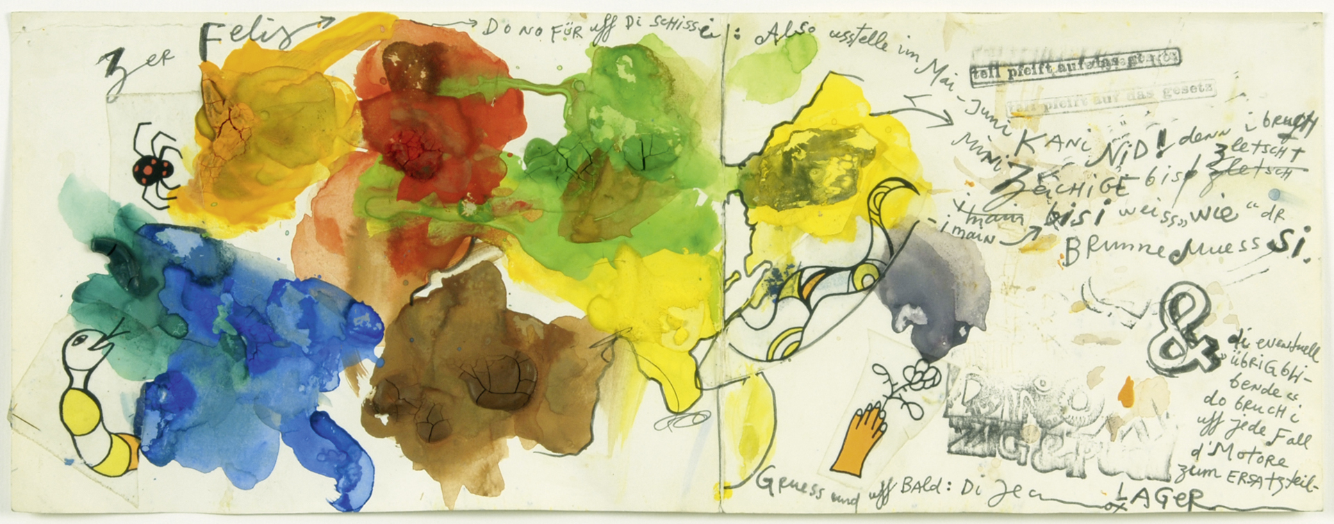 Jean Tinguely, Brief an Felix (Handschin)