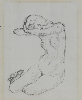 Studie zu "Der Tag" (Zweite Figur von rechts)