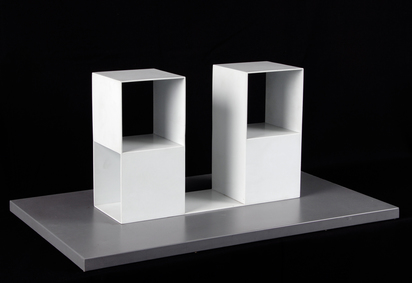 2/2 Two two-part pieces using a cube with opposite sides removed