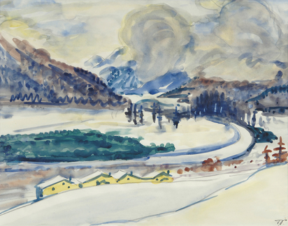 Winter Landscape toward Pontresina