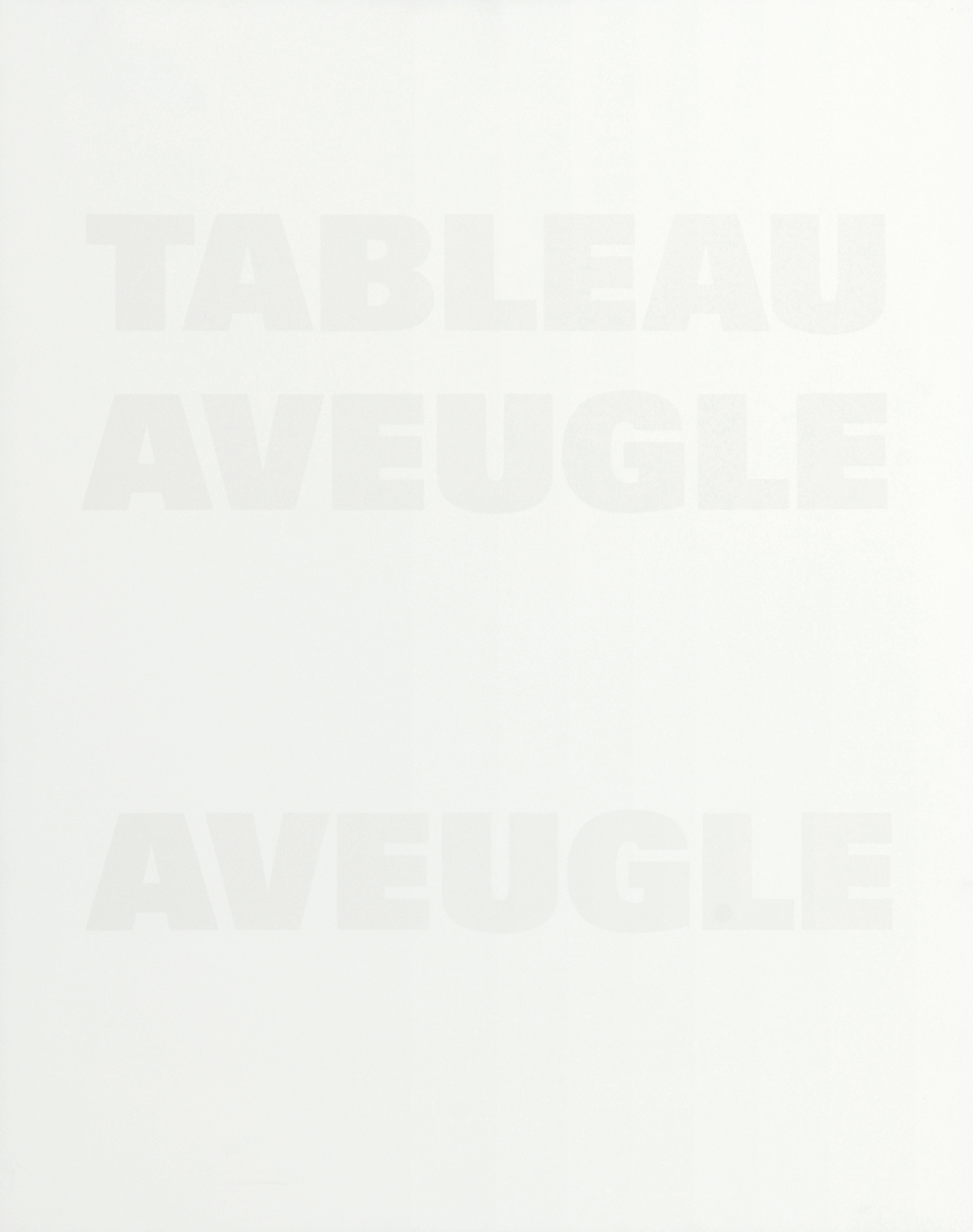 Rémy Zaugg, Tableau aveugle