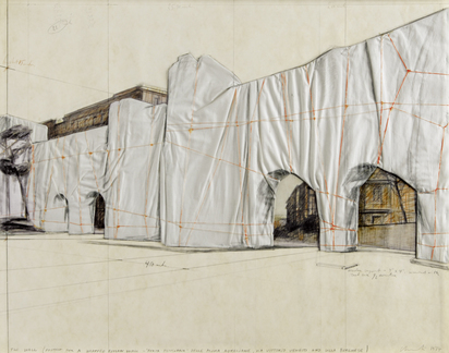 The Wall (Project for a Wrapped Roman Wall - "Porta Pinciana" delle Mura Aureliane, via Vittorio Veneto and Villa Borghese)