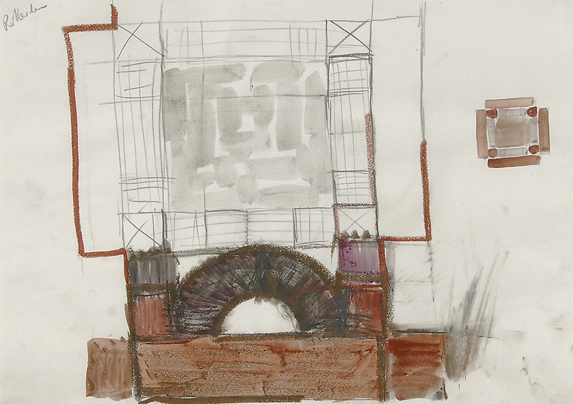 Per Kirkeby, Study for Backsteinskulptur Rotterdam
