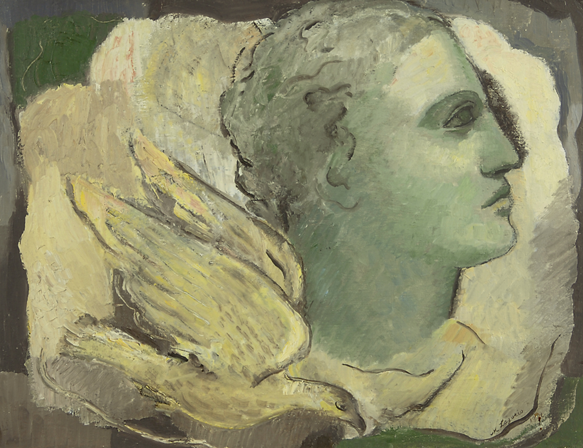Maria Aleksandrovna Lagorio, Portrait avec pigeon