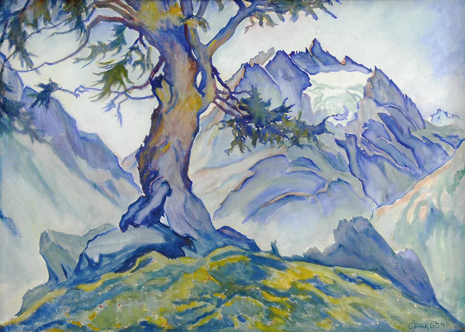 Clara Porges, Lago di Cavloccia und Piz Forno bei Maloja
