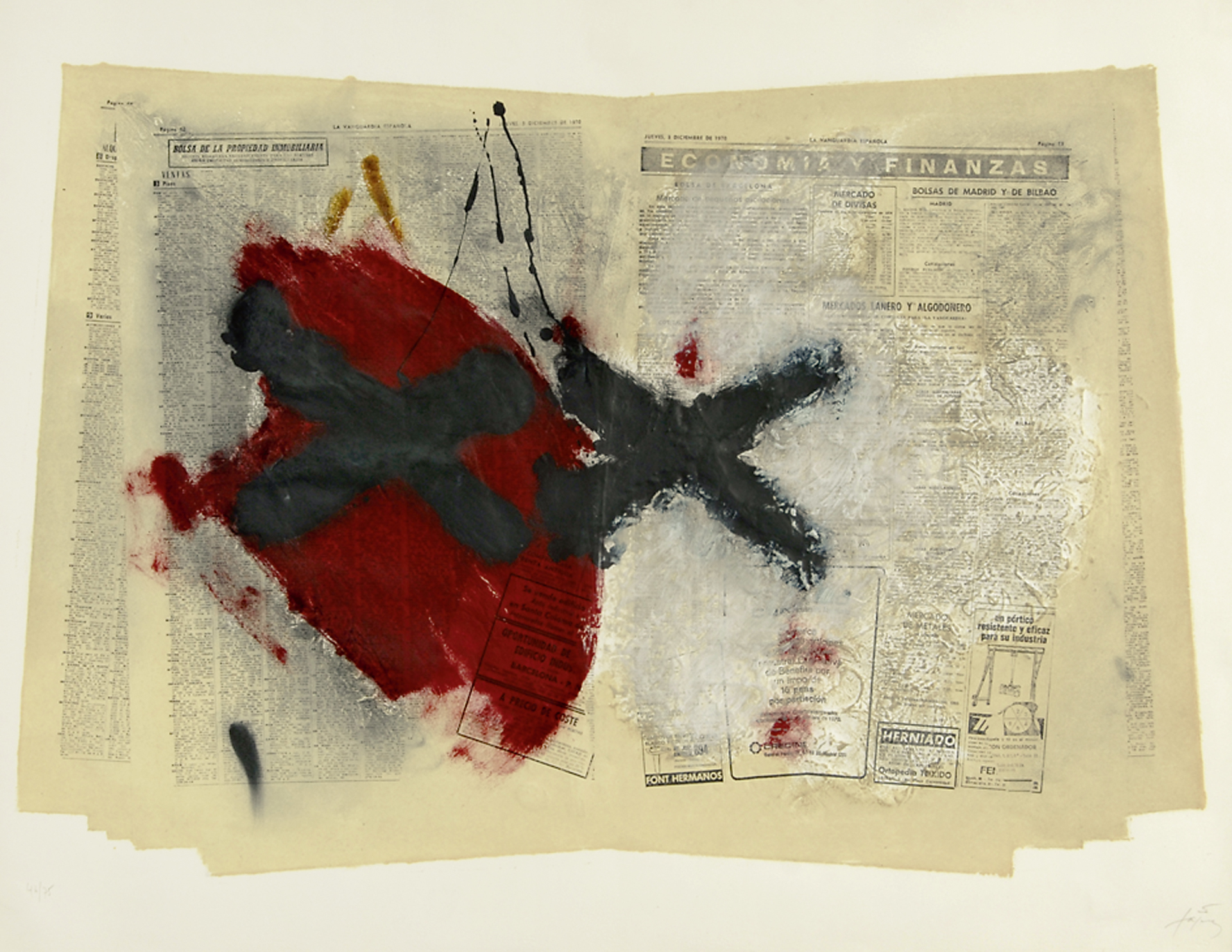 Antoni Tàpies, Matière et journal