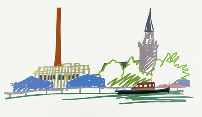 Thames Scene With Power Station