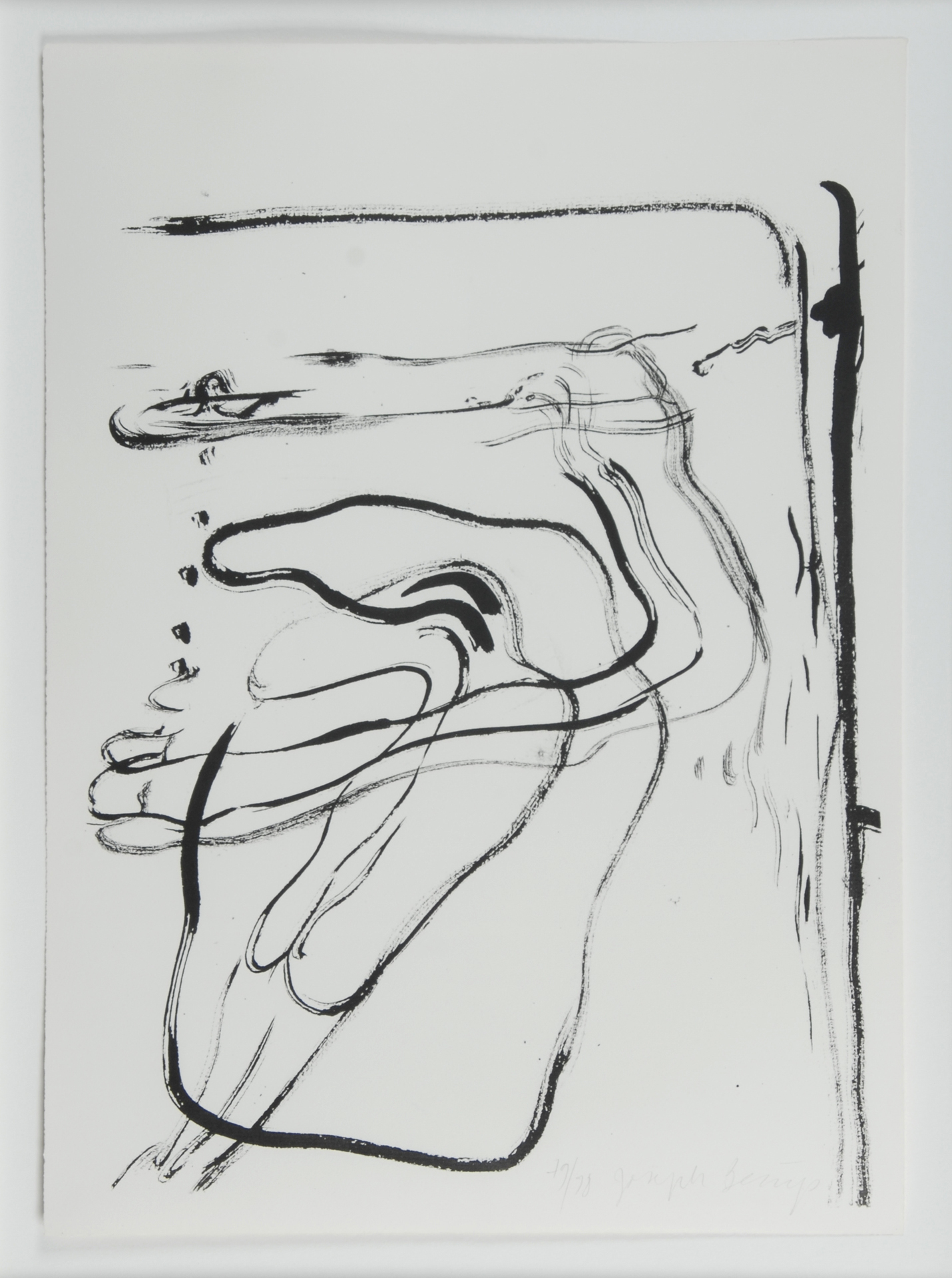 Joseph Beuys, O.T. (Schwimmer unter Wasser), aus "Spur I"