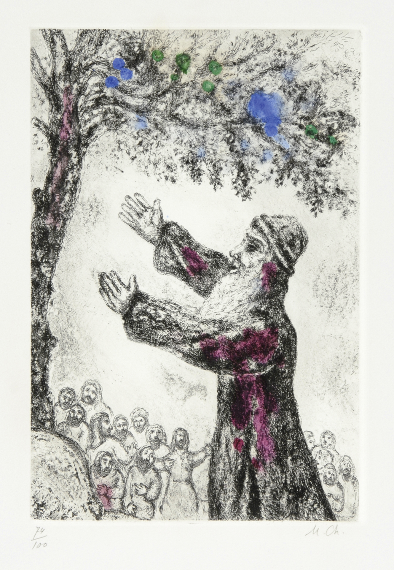Marc Chagall, Exhortation de Josué, aus "La bible"