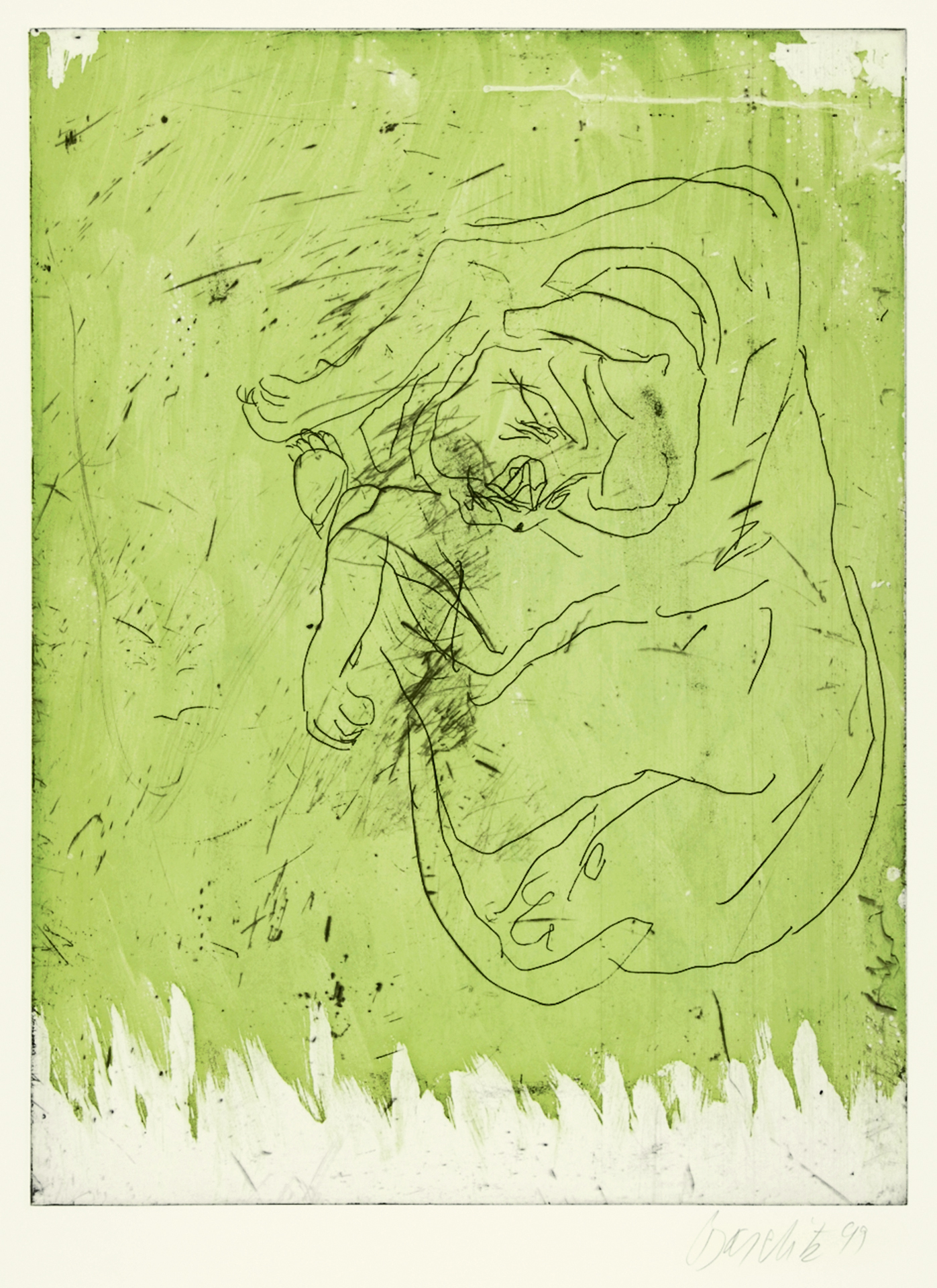Georg Baselitz, Massimo, aus "Schlafende Hunde"