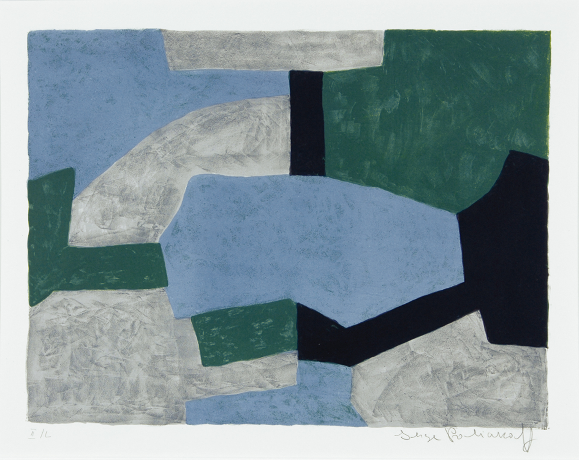 Serge Poliakoff, Composition grise, verte et bleue
