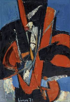 Composition red/blue