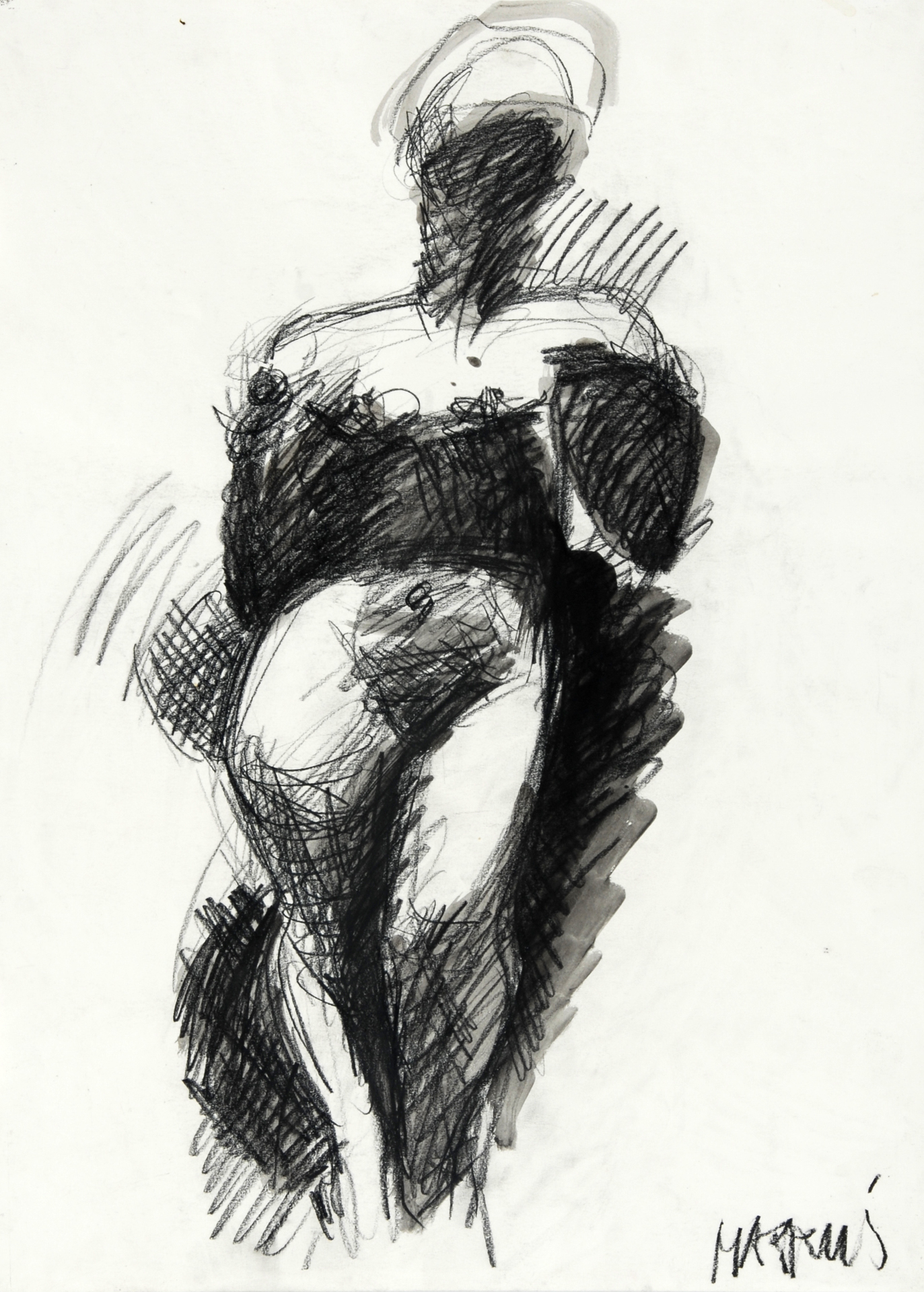 Markus Lüpertz, Akt (Entwurf)
