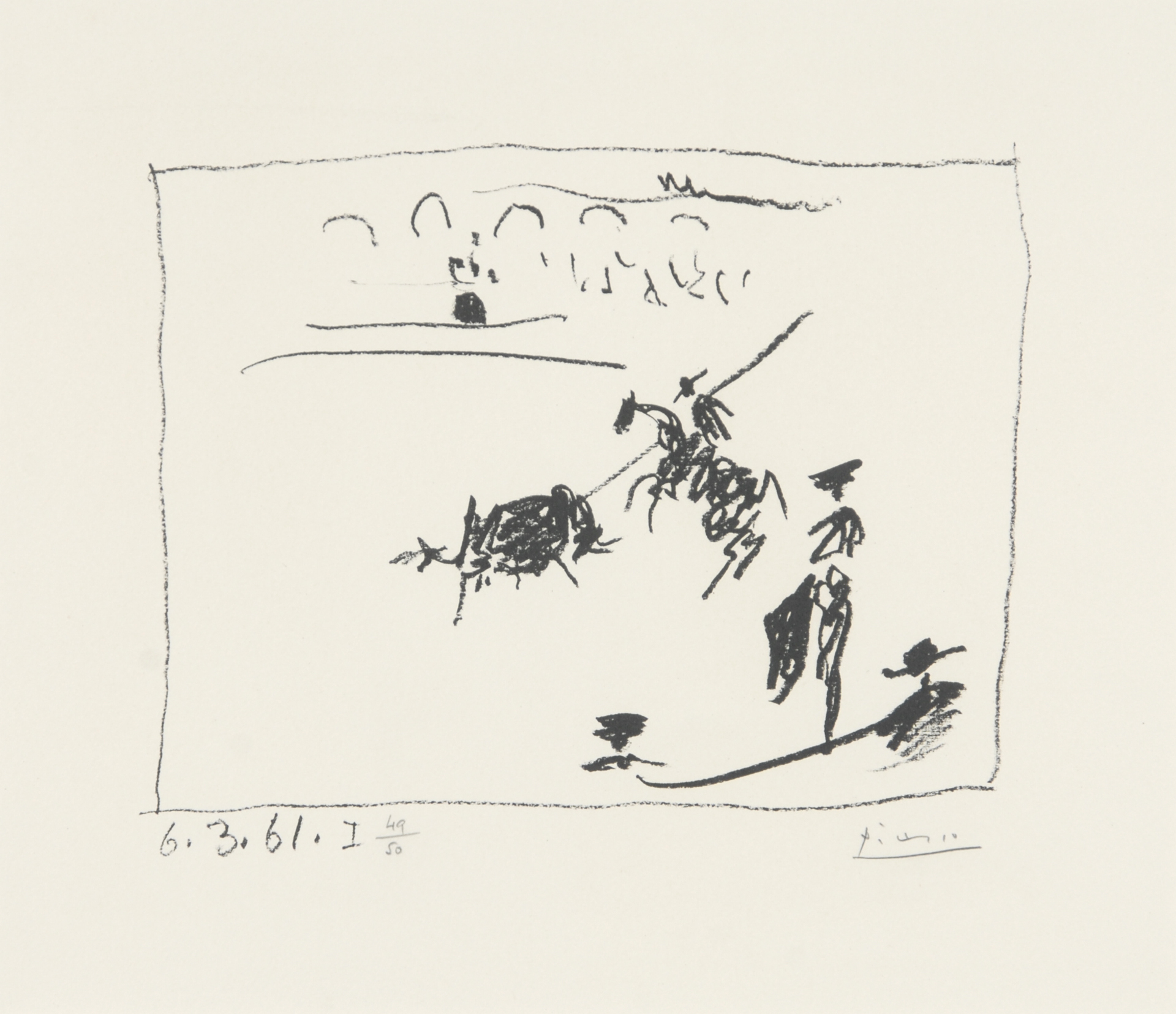 Pablo Picasso, La Pique, aus "A los Toros avec Picasso"