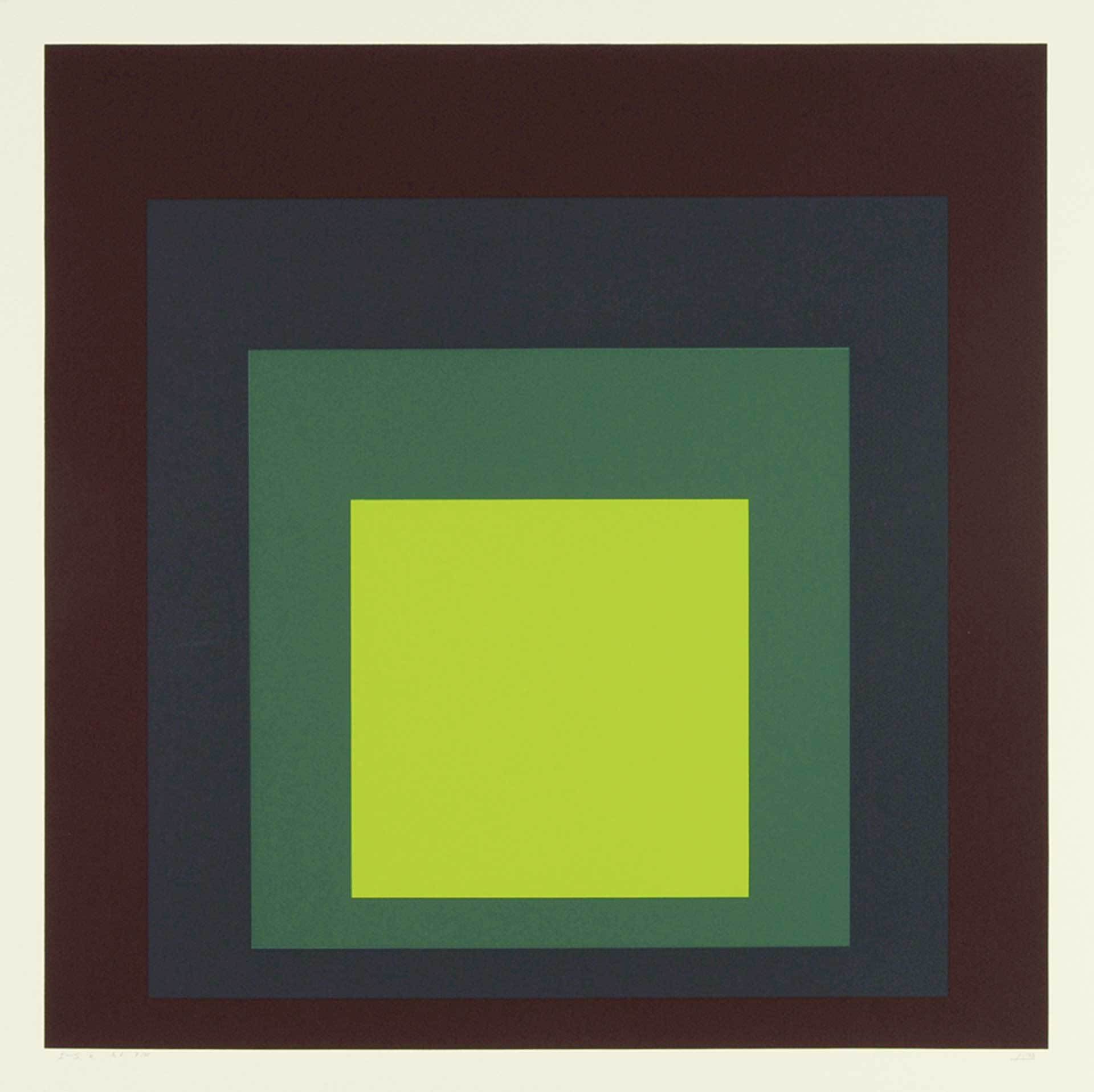 Josef Albers, I-S k, aus "Homage to the Square"