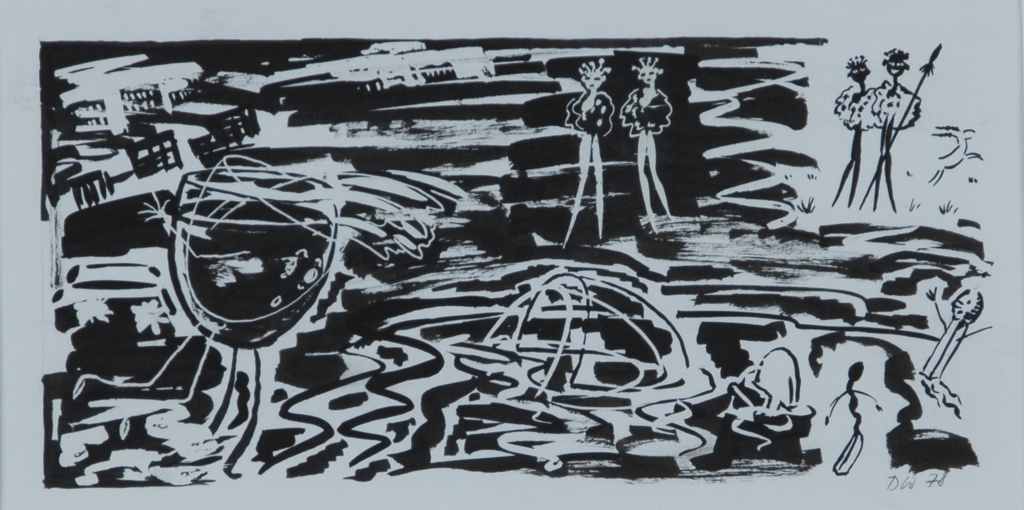 David Weiss, Entwurf für Einladungskarte, Galerie Gugu Ernesto, Köln