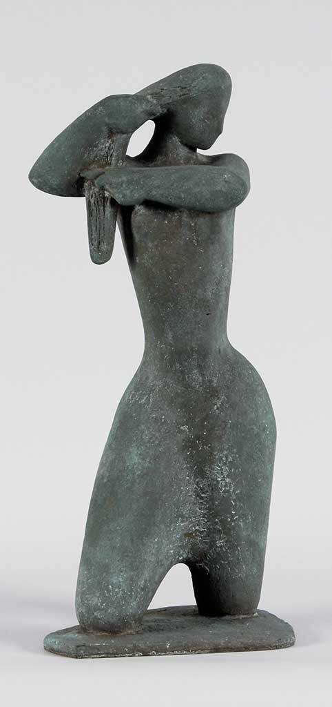 Hans von Matt, Posing Woman, Combing Her Hair