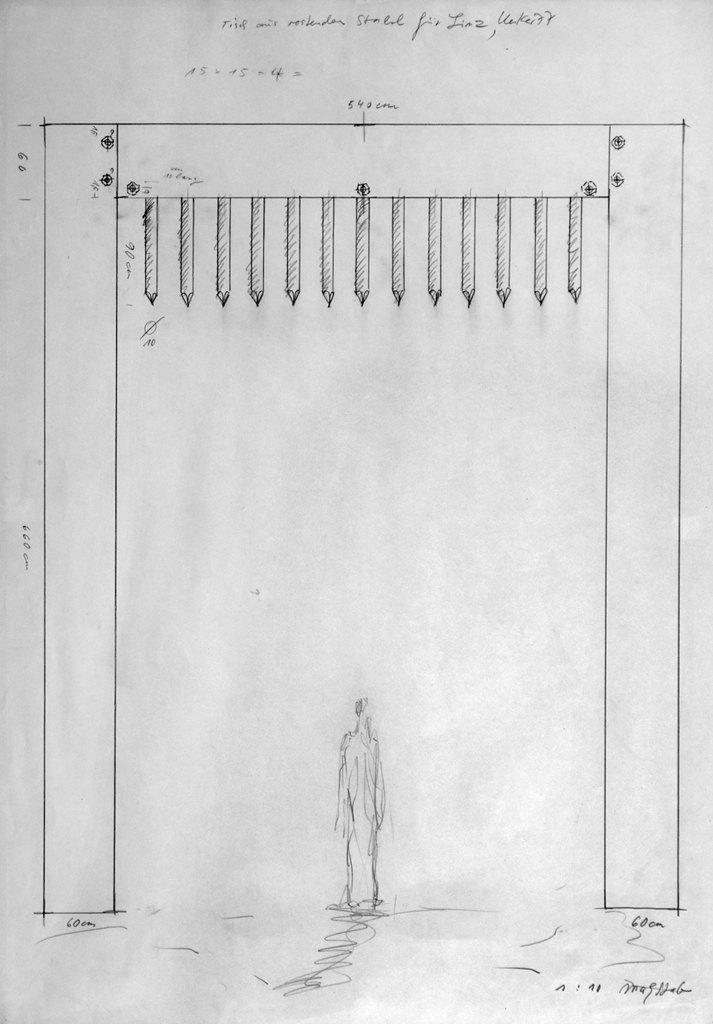 Günther Uecker, Rusting Steel Table for Linz