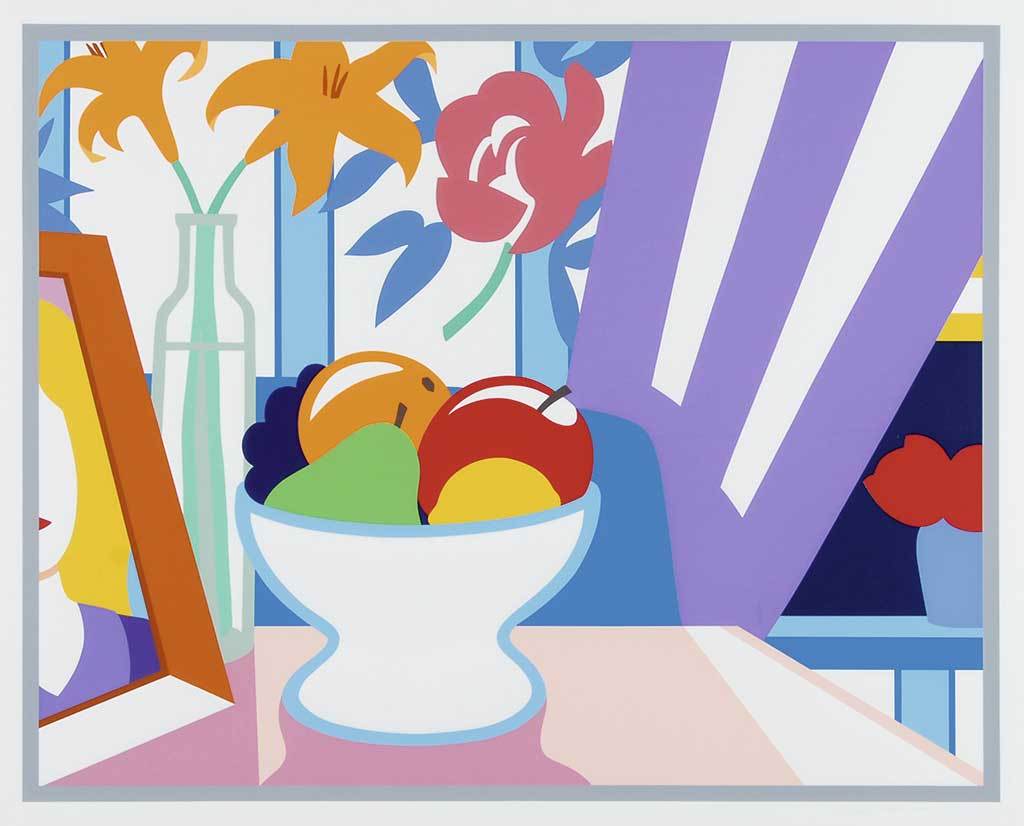 Tom Wesselmann, Still Life with Lilies and Mixed Fruit