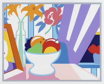 Still Life with Lilies and Mixed Fruit