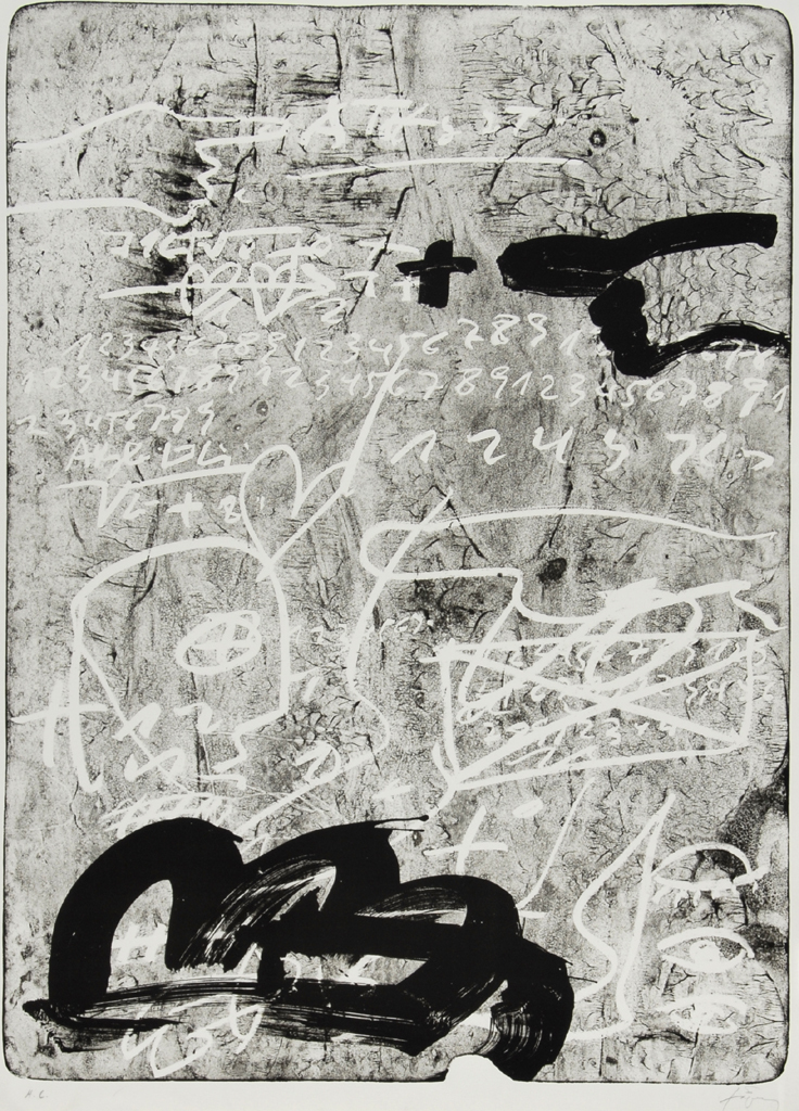 Antoni Tàpies, Improvisation en blanc et en noir 4