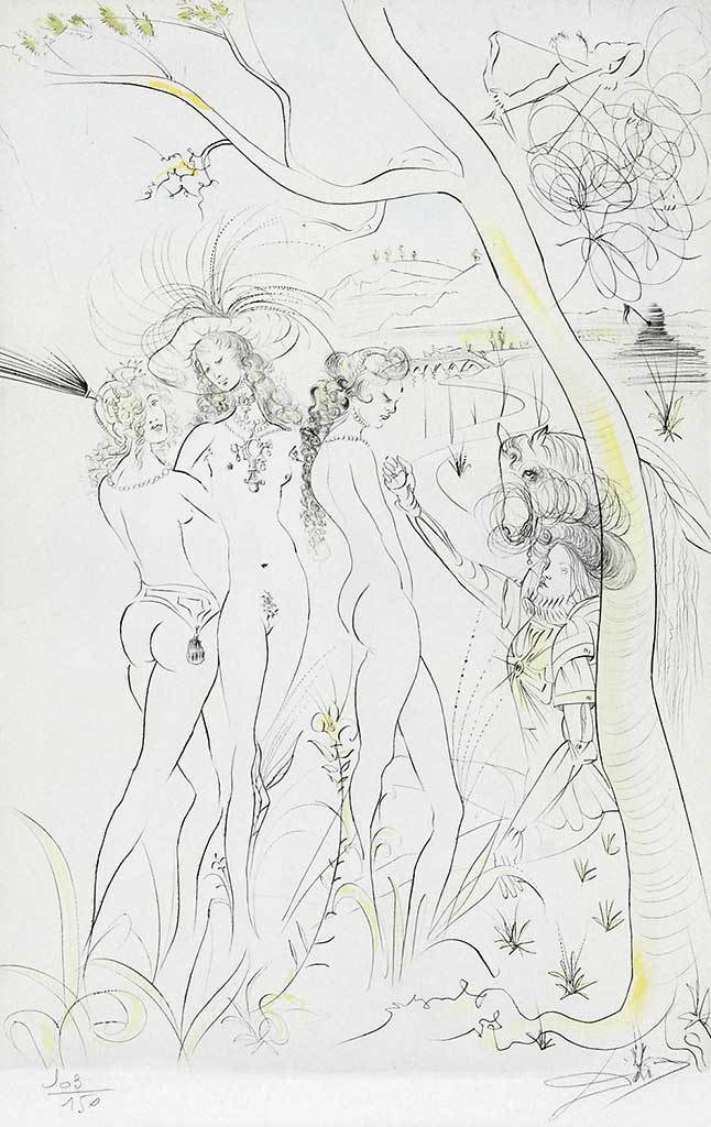 Salvador Dalí, Jugement de Pâris, aus "Suite mythologique nouvelle"