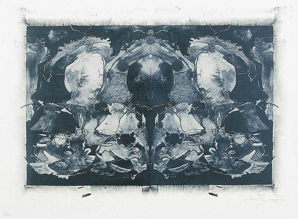 Jasper Johns, After Holbein, from "Artists against Torture"