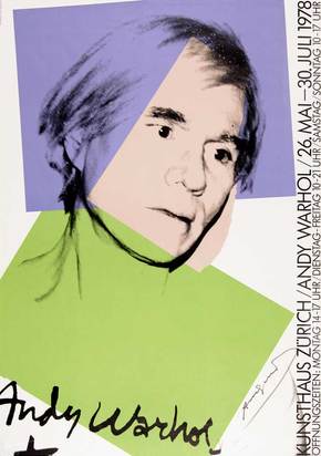 Poster. Kunsthaus Zürich, Andy Warhol, 26. May - 30. July 1978