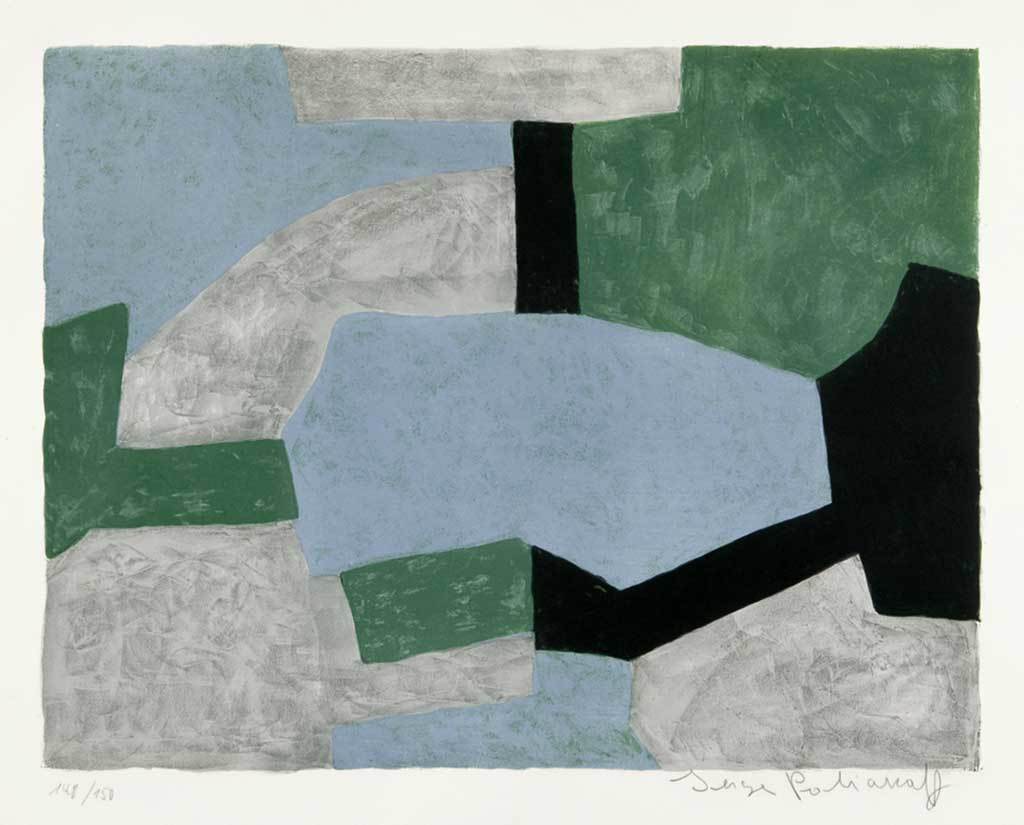 Serge Poliakoff, Composition grise, verte et bleue