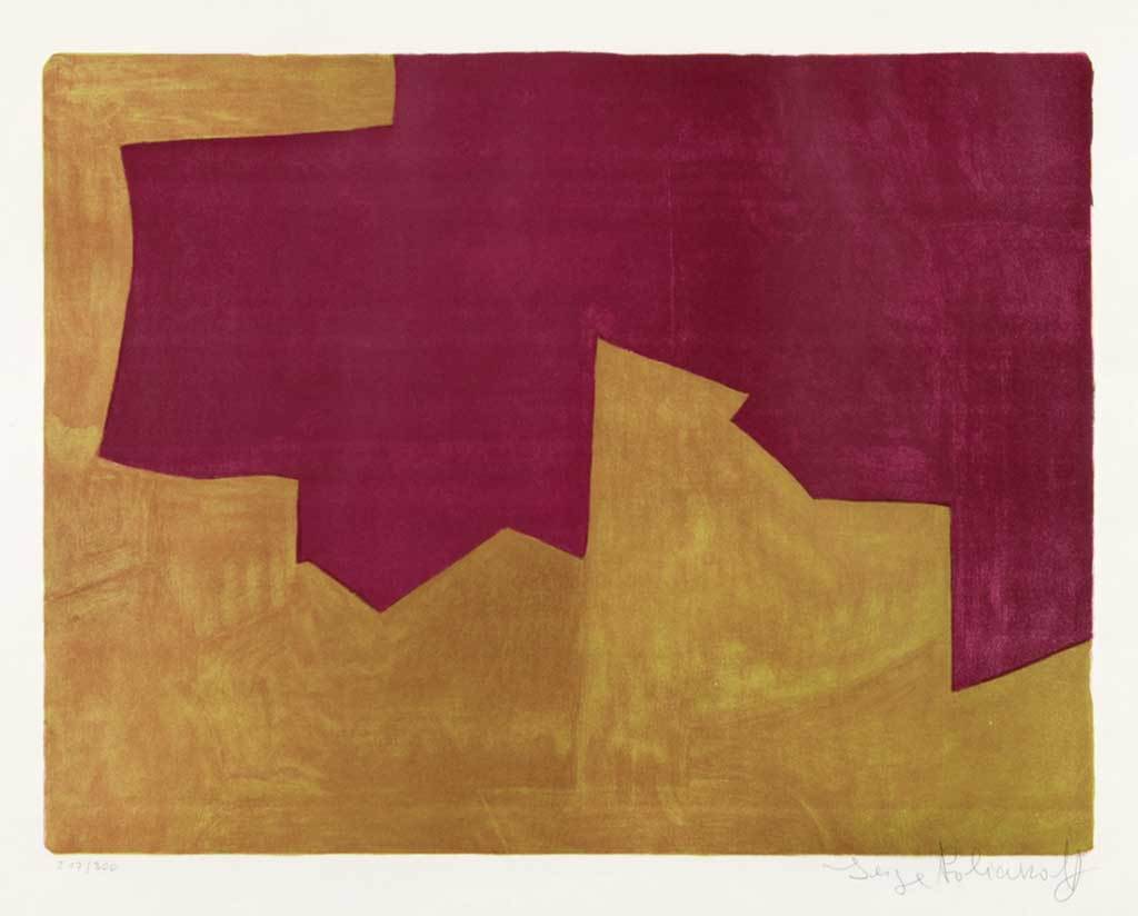 Serge Poliakoff, Composition lie-de-vin et orange