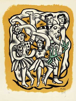 Les danseuses (fond jaune)