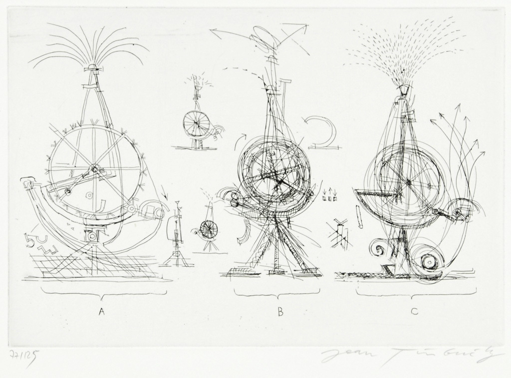 Jean Tinguely, Sketches to the Fountain Sculpture in Basel