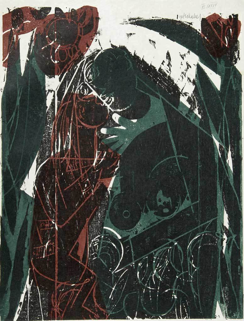 Hap Grieshaber, Couple, from "Europäische Graphik II"