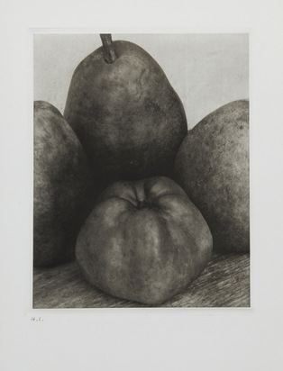 Three Pears and an Apple, France, approx. 1921, from "Edward Steichen. Early Years 1900-1927"