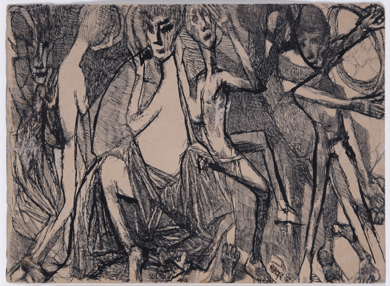 Louis Soutter, Bas relief mystique - Jeunes filles en liesse